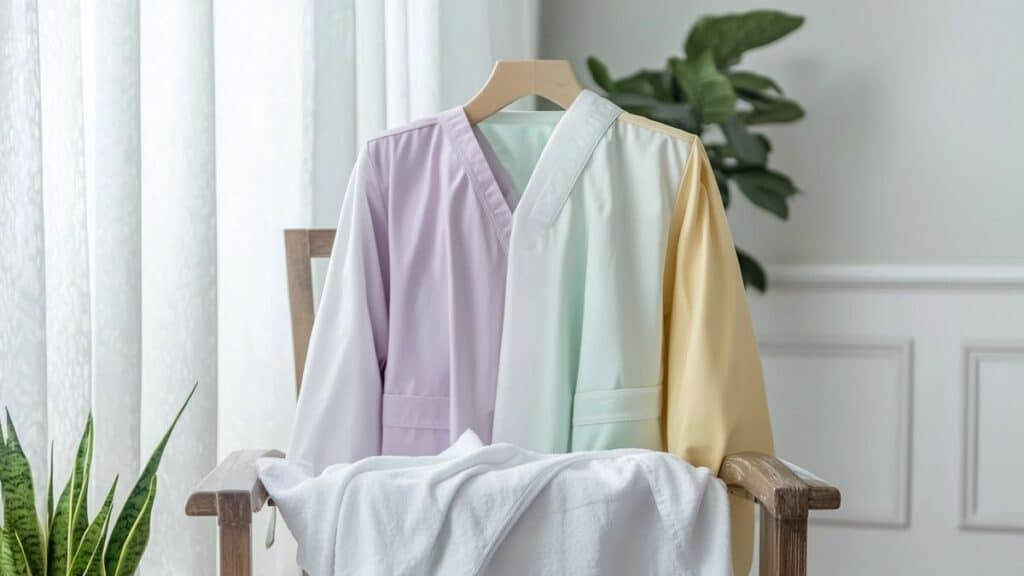 Tissus techniques antibactériens pour blouses d'esthéticiennes